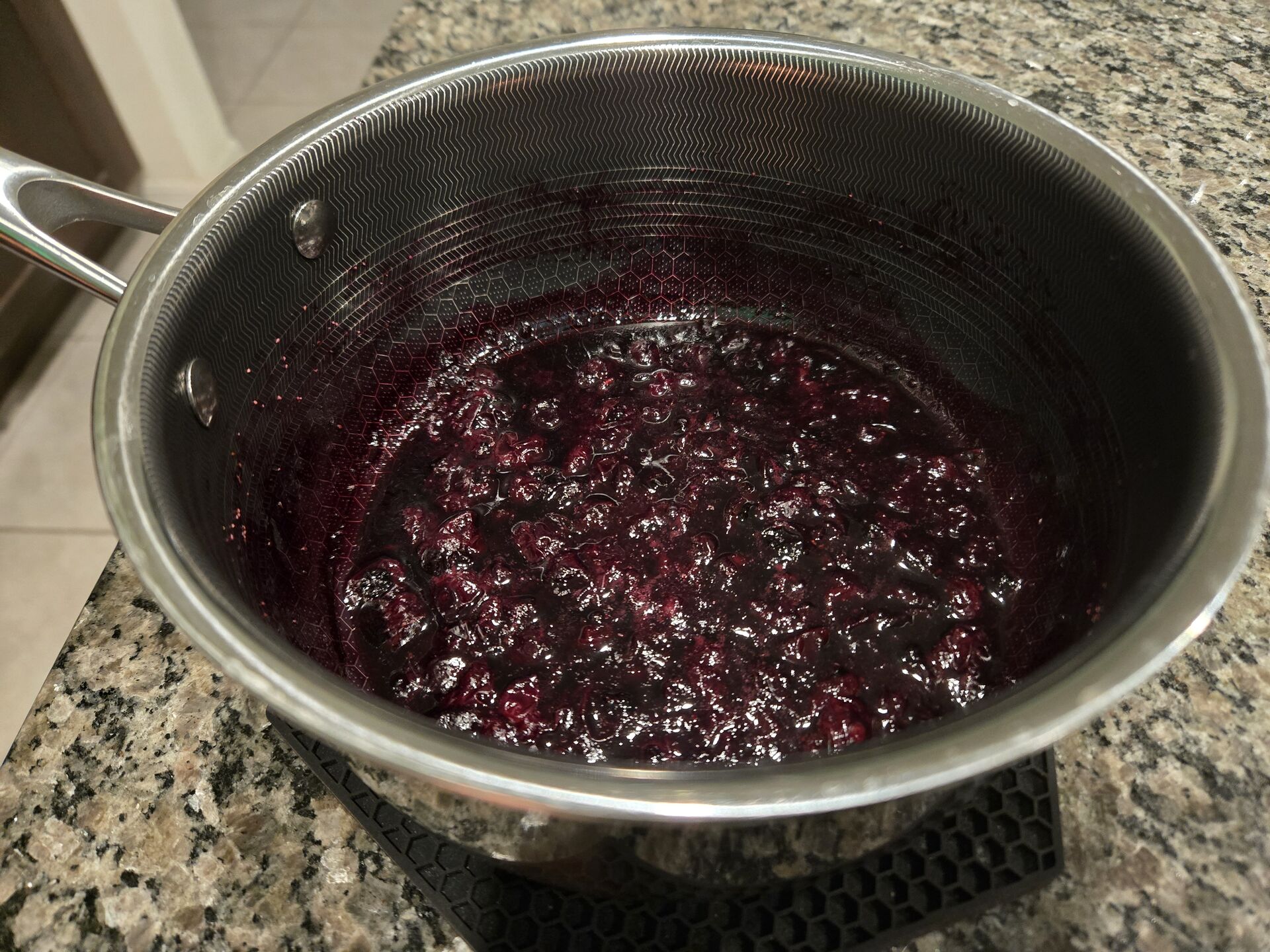 Cooking blueberries